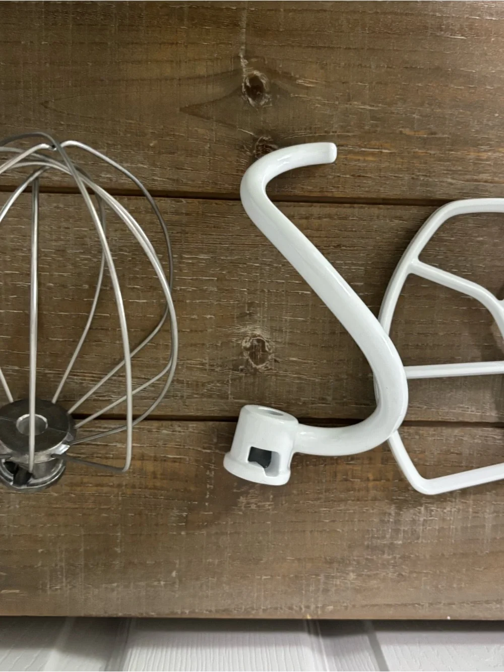 KitchenAid White Paddle Beater, Dough Hook & Wire Whisk Set